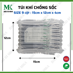 Bọc khí chống sốc vận chuyển hàng hóa dễ vỡ 9 cột bọc đồ cỡ 15cm x 12cm x 4cm