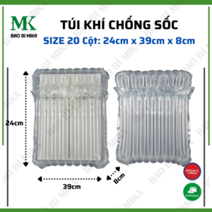 Cột khí, bọc khí chống sốc vận chuyển hàng hóa dễ vỡ 20 cột bọc đồ cỡ 24cm x 39cm x 8cm