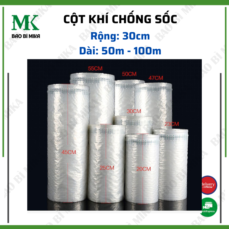 CỘT KHÍ CHỐNG SỐC BỌC HÀNG 30CMx50M