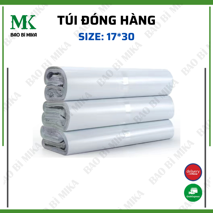 Cuộn 100 túi đóng hàng tiện lợi không thấm nước kích thước 17*30cm