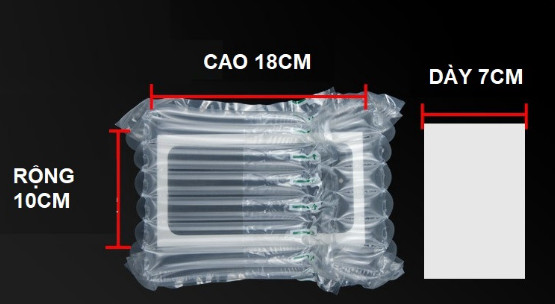 Bọc khí chống sốc vận chuyển hàng hóa dễ vỡ 8 cột bọc đồ cỡ 20cm x 15cm x 6cm - Ảnh 4