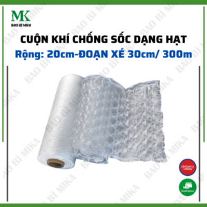 [20cm] Cuộn xốp khí bơm hơi chống xốc bọc hàng dễ vỡ dạng hạt rộng 20cm, đoạn xé 30cm
